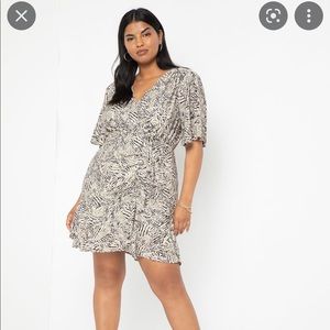 ELOQUII ruched mini dress, size 14. Almost new, worn once!